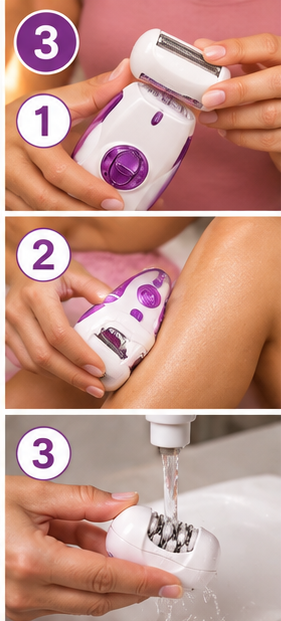 ✨ DEPILADORA ELÉCTRICA 4 EN 1 PARA UNA PIEL SUAVE Y CUIDADO PERSONAL EN CASA 💜