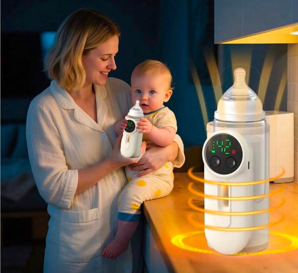 🍼 CALENTADOR DE BIBERONES PORTÁTIL CON PANTALLA DIGITAL PARA FACILITAR LA RUTINA DE ALIMENTACIÓN 💗