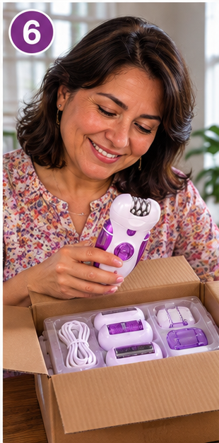 ✨ DEPILADORA ELÉCTRICA 4 EN 1 PARA UNA PIEL SUAVE Y CUIDADO PERSONAL EN CASA 💜