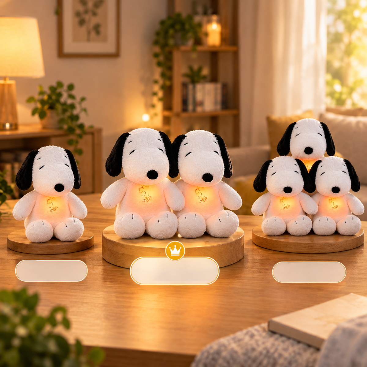 PELUCHE SNOOPY QUE RESPIRA CON MÚSICA RELAJANTE Y LUZ CÁLIDA + 🛻 ENVÍO GRATIS