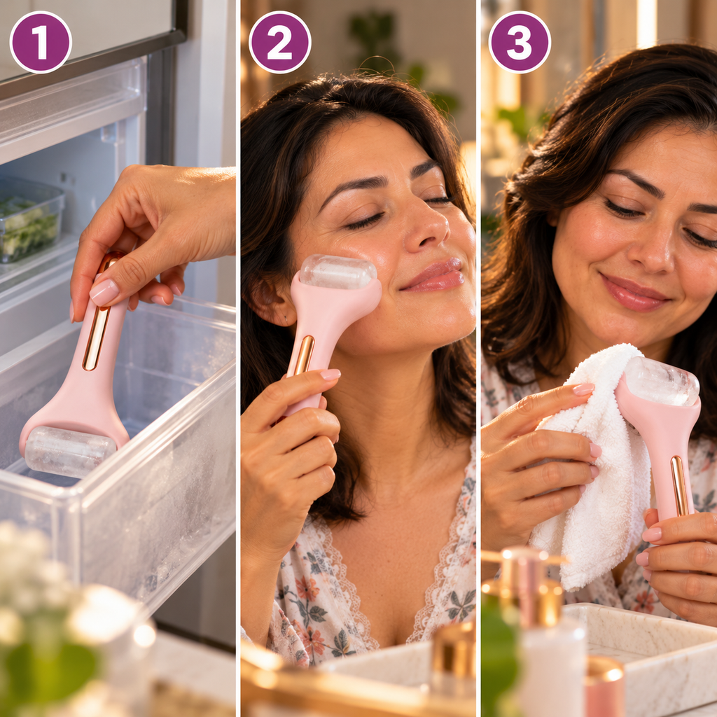 🌸 MASAJEADOR FACIAL ELÉCTRICO ROSA PARA TU RUTINA DE BELLEZA EN CASA ✨