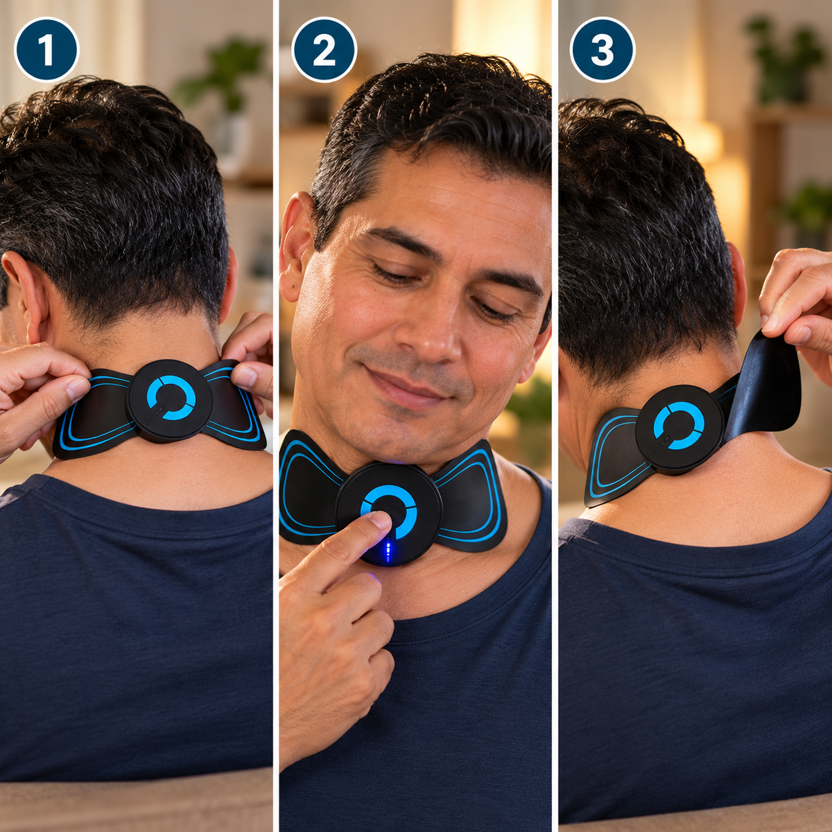 💙 MASAJEADOR ELÉCTRICO DE CUELLO CON ELECTRODOS PARA UNA RUTINA DE RELAJACIÓN EN CASA