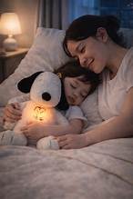PELUCHE SNOOPY QUE RESPIRA CON MÚSICA RELAJANTE Y LUZ CÁLIDA + 🛻 ENVÍO GRATIS
