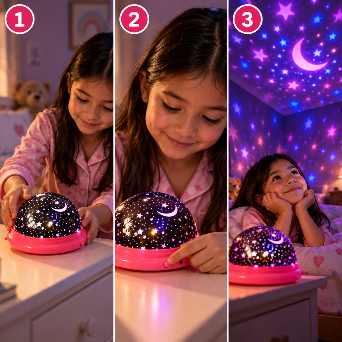 🌙 PROYECTOR DE ESTRELLAS Y LUNA LED ✨ Crea un cielo mágico en tu habitación