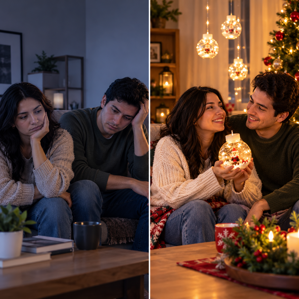 🎄LUCES LED NAVIDEÑAS CON ESFERAS DECORATIVAS  ✨ Crea un ambiente mágico y acogedor en tu hogar