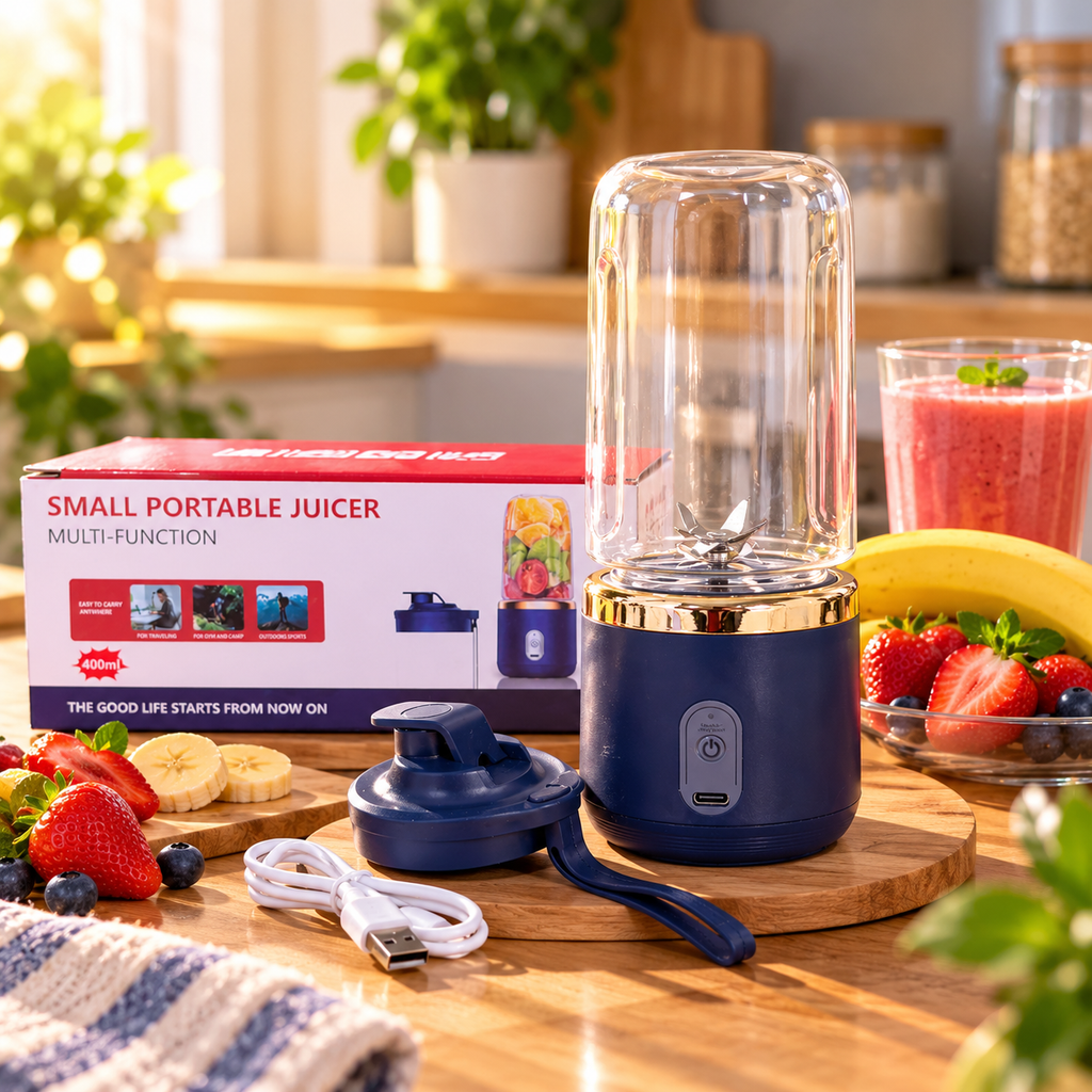 🥤 LICUADORA PORTÁTIL RECARGABLE DE 400 ML PARA PREPARAR TUS BEBIDAS FAVORITAS DONDE QUIERAS 💙