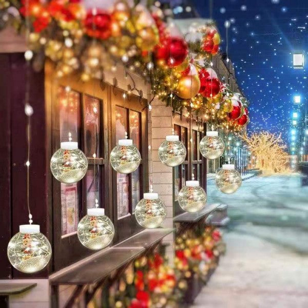 🎄LUCES LED NAVIDEÑAS CON ESFERAS DECORATIVAS  ✨ Crea un ambiente mágico y acogedor en tu hogar