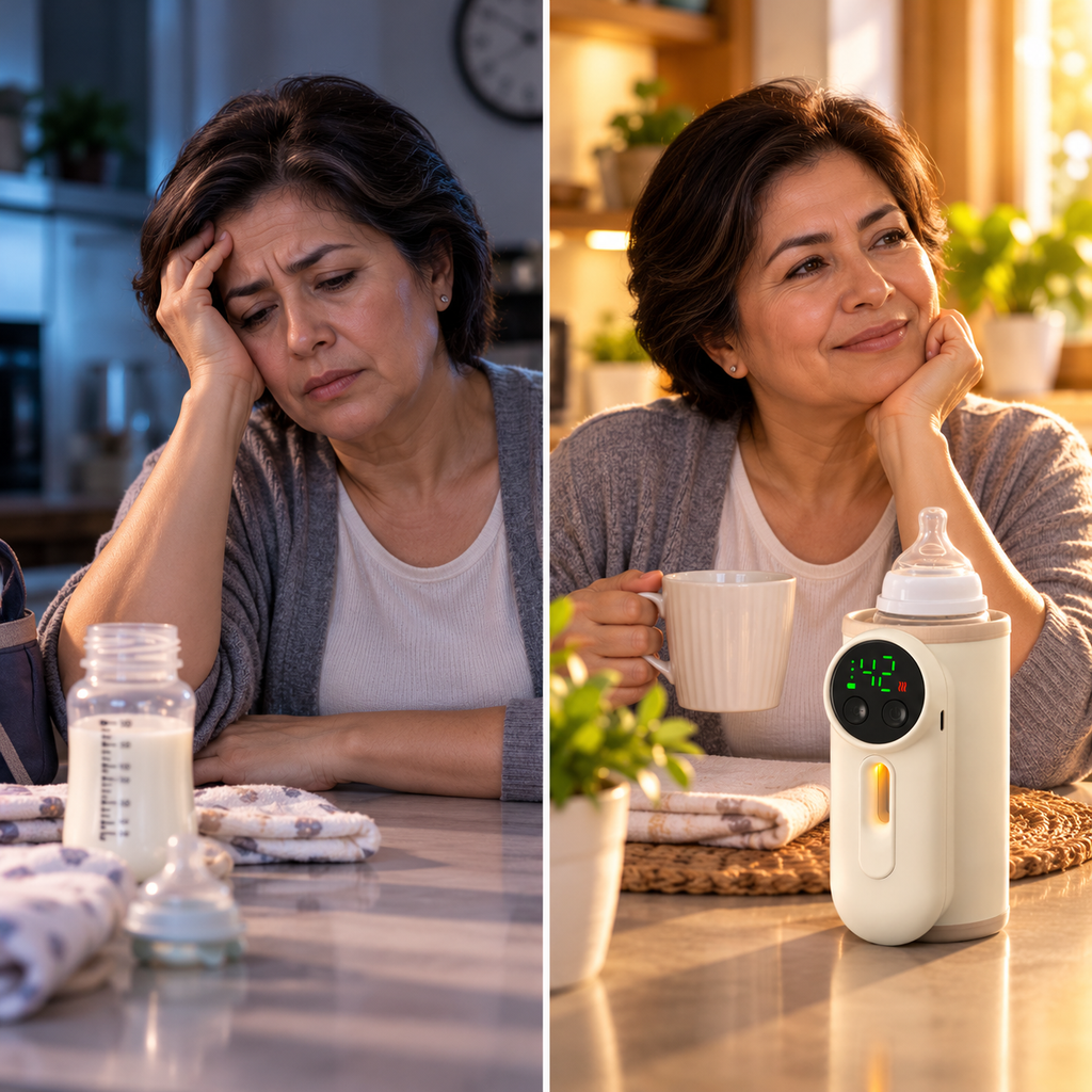 🍼 CALENTADOR DE BIBERONES PORTÁTIL CON PANTALLA DIGITAL PARA FACILITAR LA RUTINA DE ALIMENTACIÓN 💗