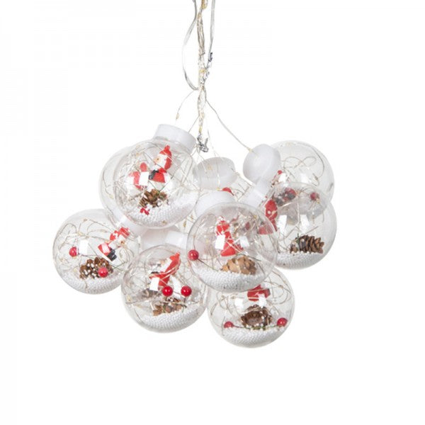 🎄LUCES LED NAVIDEÑAS CON ESFERAS DECORATIVAS  ✨ Crea un ambiente mágico y acogedor en tu hogar