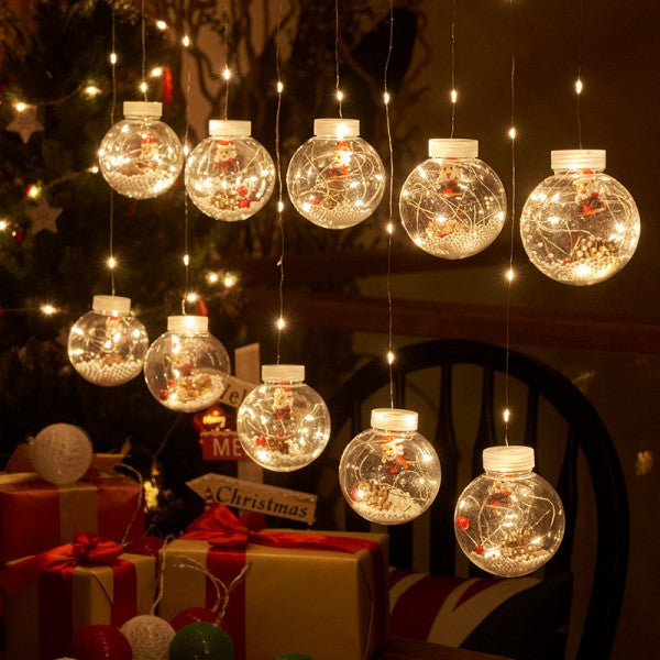 🎄LUCES LED NAVIDEÑAS CON ESFERAS DECORATIVAS  ✨ Crea un ambiente mágico y acogedor en tu hogar