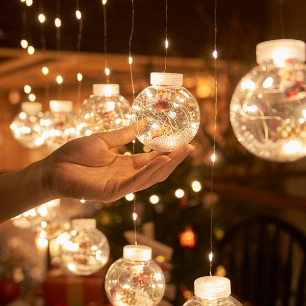 🎄LUCES LED NAVIDEÑAS CON ESFERAS DECORATIVAS  ✨ Crea un ambiente mágico y acogedor en tu hogar