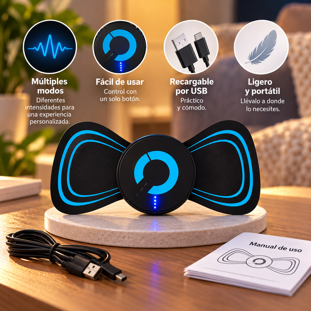 💙 MASAJEADOR ELÉCTRICO DE CUELLO CON ELECTRODOS PARA UNA RUTINA DE RELAJACIÓN EN CASA